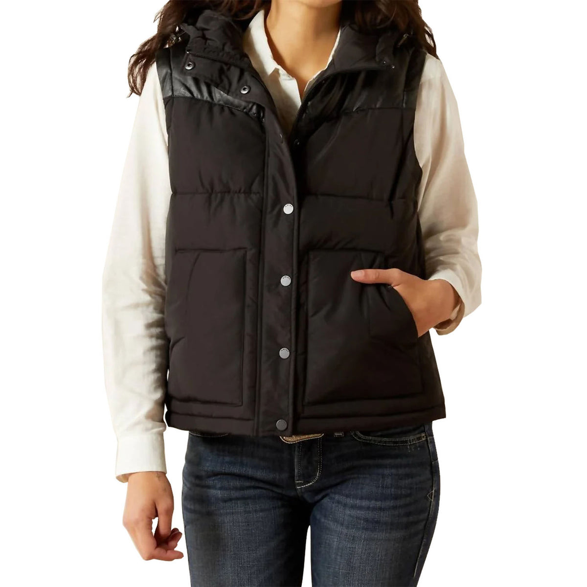 Main Product Image of the Ariat Women's Frontier Puffer Vest in Black