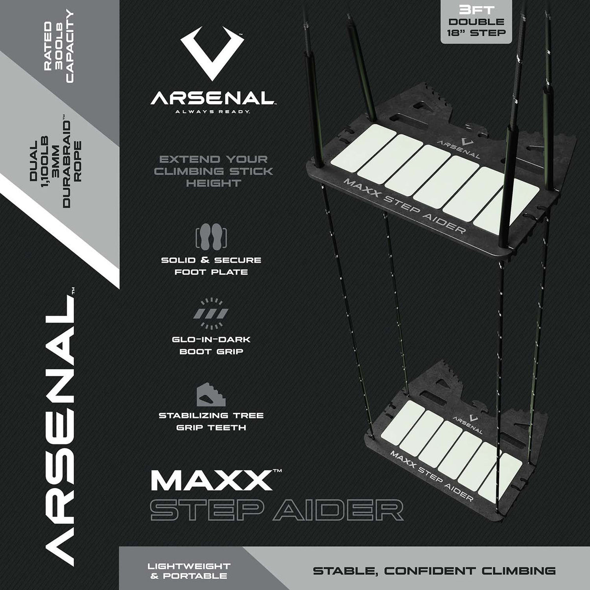 Arsenal MAXX DOUBLE STEP Climbing Stick Aider (GEN2) image