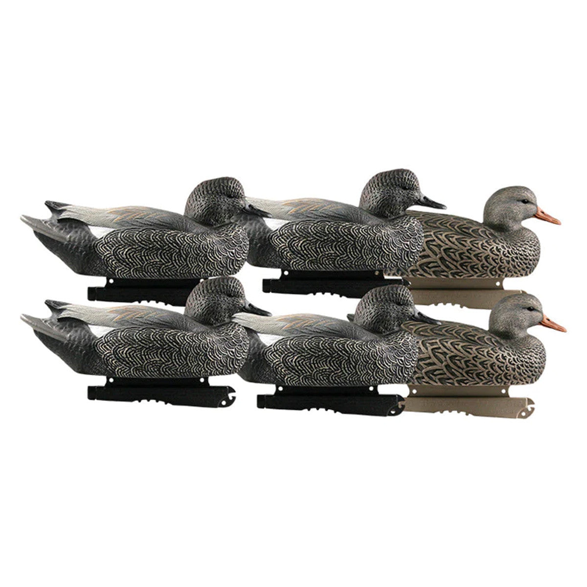 GHG Decoy Systems Hunter Series Life-Size Floating Gadwall Decoys, 6 Pack Image