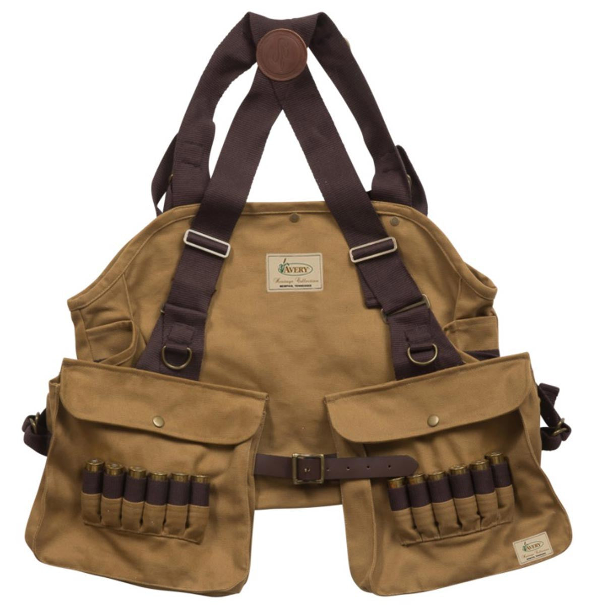 Avery Heritage Strap Vest image in Marsh Brown