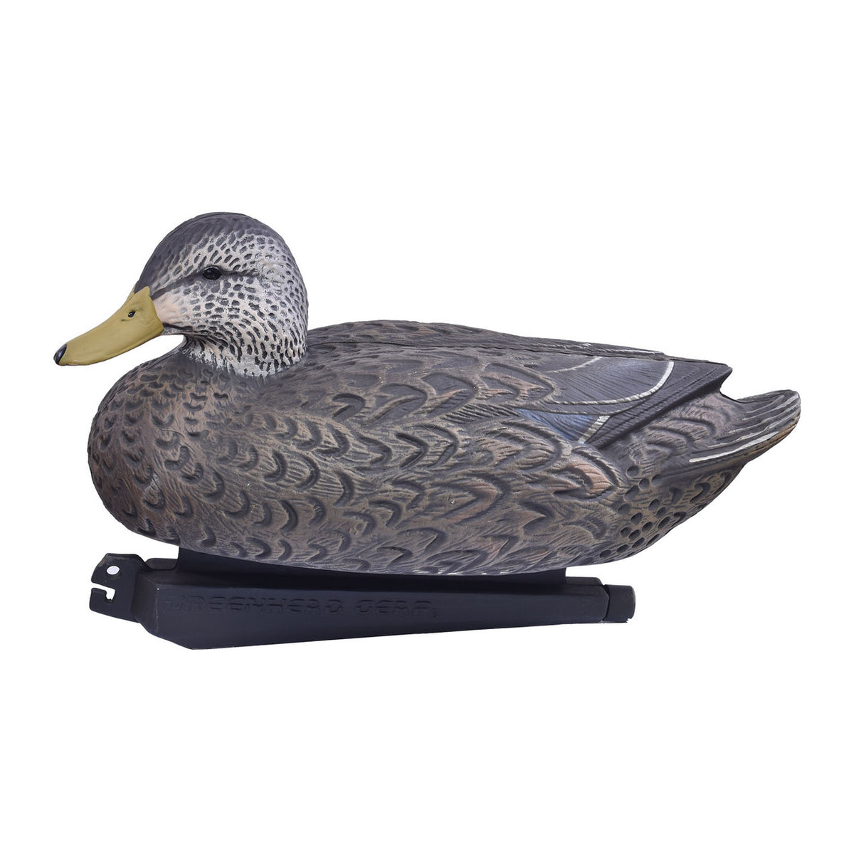 Side Image of the Drake Essential Series Black Duck Floating Decoy.