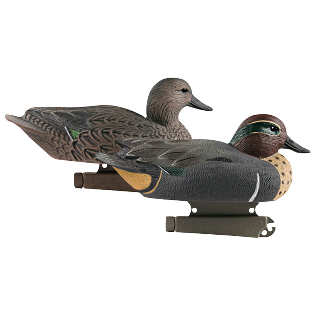 GHG Hunter Series Life-Size Floating Green-Winged Teal Decoys Hen and Drake Image