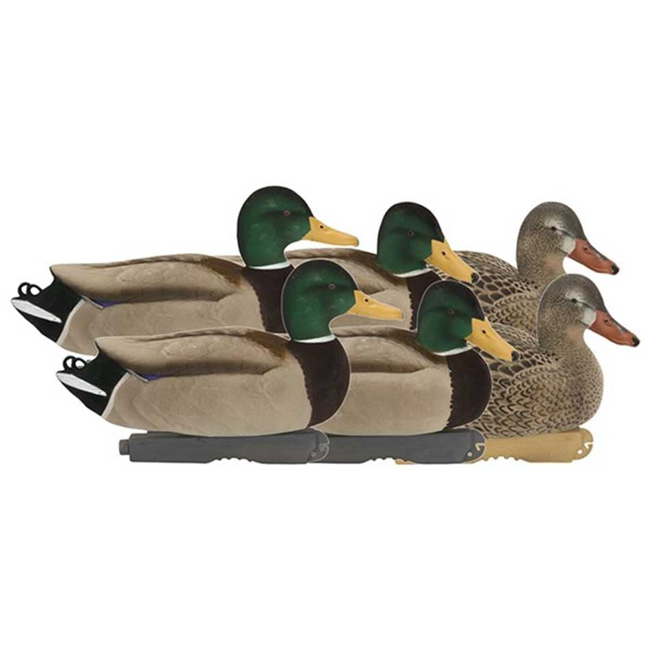 Pro-Grade Fully Flocked Mallard Actives, 6 pack