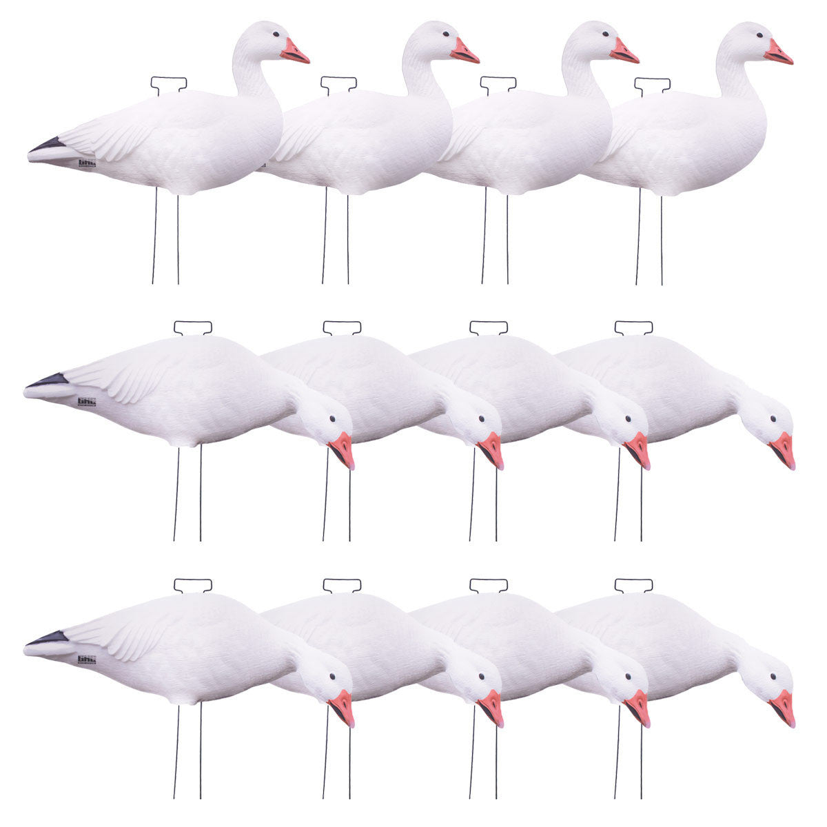GHG Pro-Grade Snow Goose Silhouette Decoys 12 Pack Image