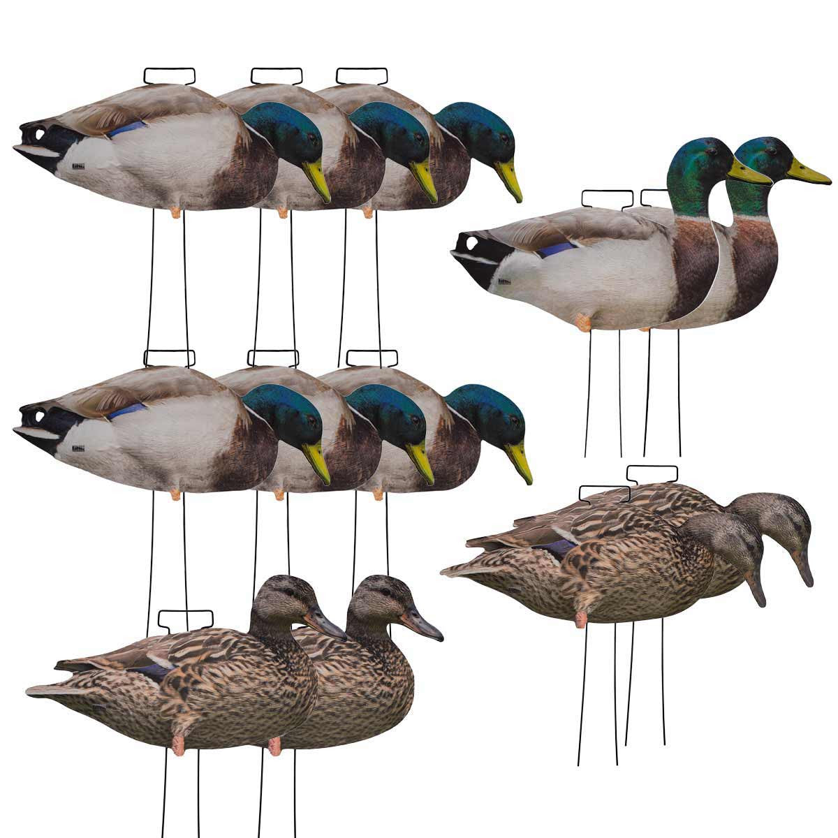 GHG Decoy Systems Pro-Grade Mallard Duck Silhouette Decoys 12 Pack Image