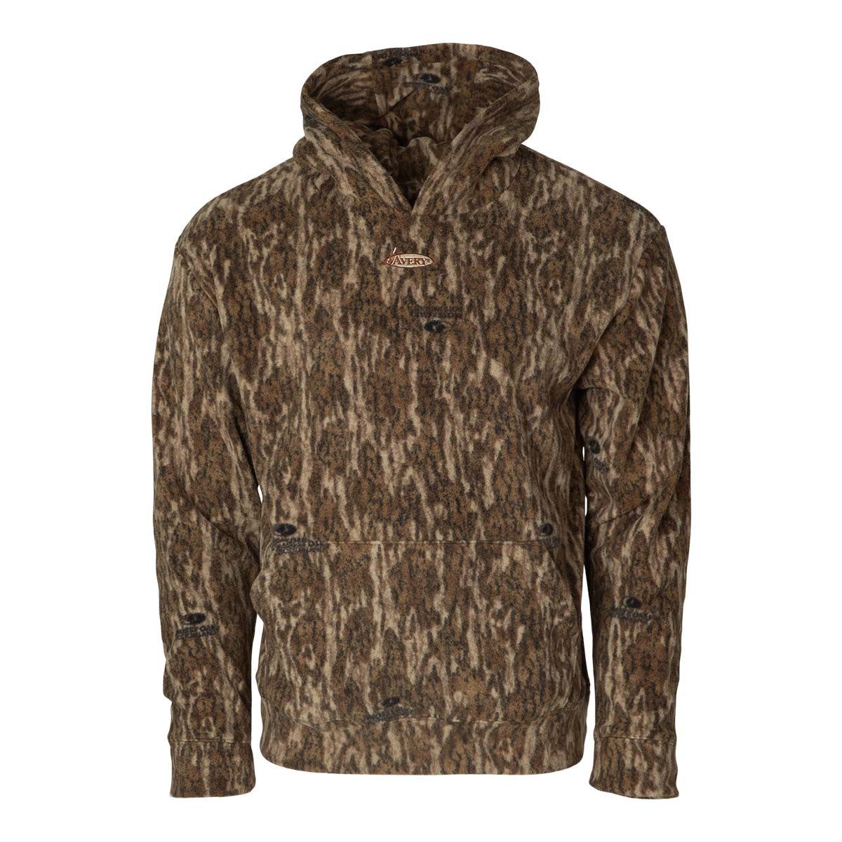 Avery Outdoors Tec Fleece Midweight Hoodie Image in Mossy Oak Bottomland