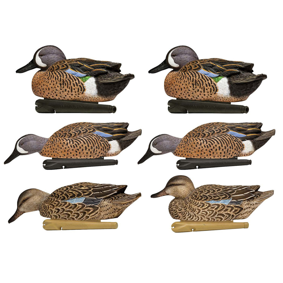 Topflight Blue-Winged Teal Floating Duck Decoys, 6 Pack Image