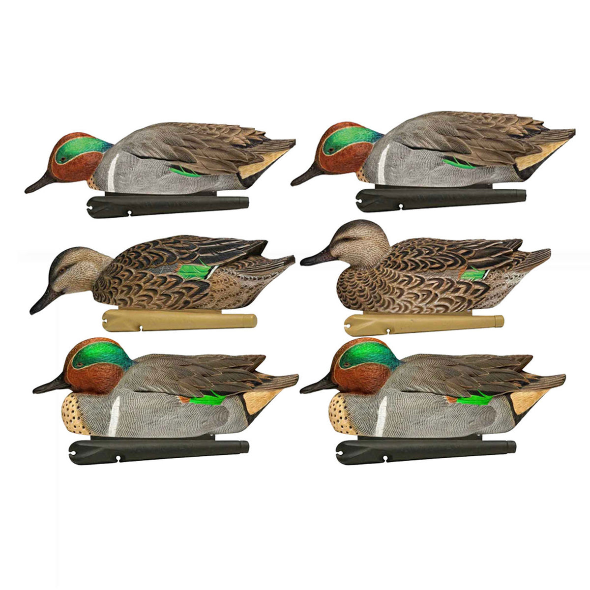 Avian-X Topflight Floating Green-Winged Teal Decoys, 6 Pack Image