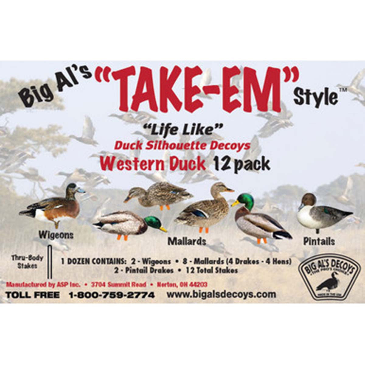 Image of the Take Em Style Western Duck Silhouettes 12 Pack.
