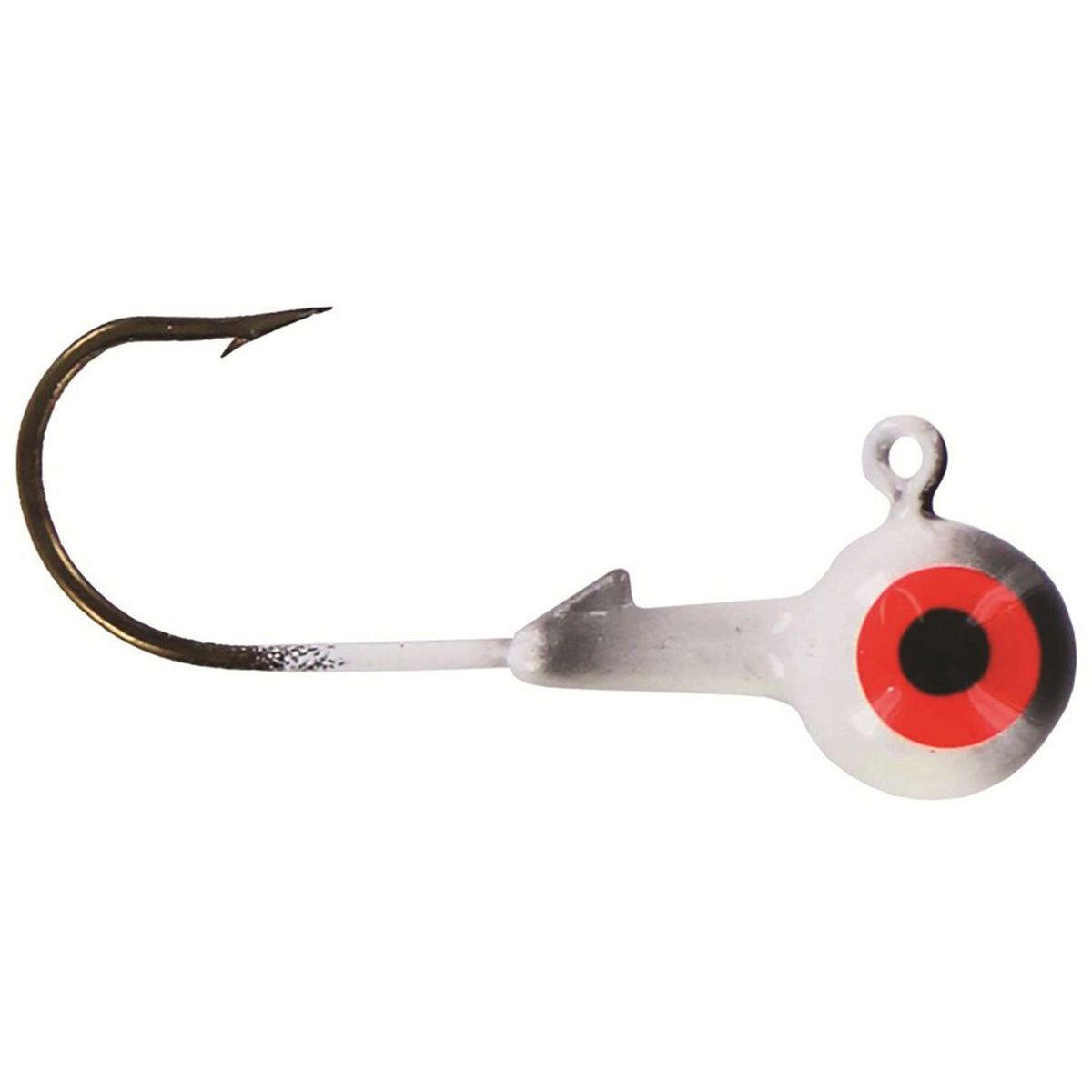 Big Bite Baits Double Dot 2 Color Round Ball Jighead Image in Black/White