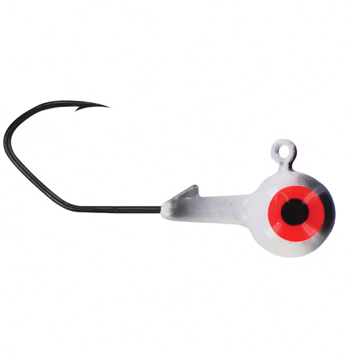 Big Bite Baits Double Dot 2 Color Sickle Hook Round Ball Jighead - Black/White