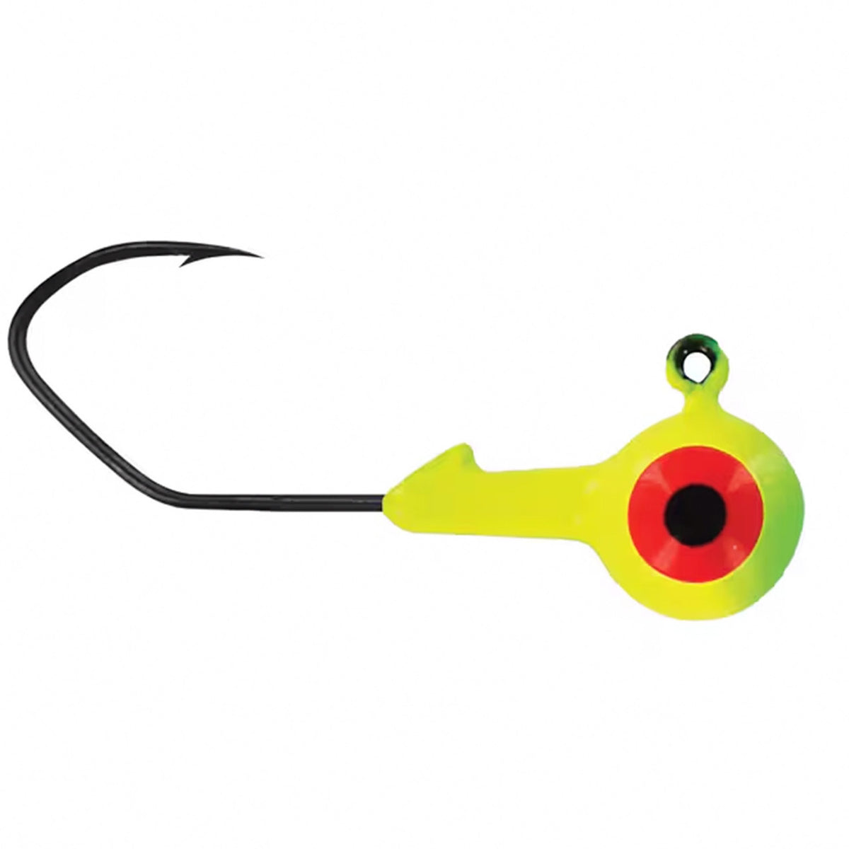 Big Bite Baits Double Dot 2 Color Sickle Hook Round Ball Jighead - Lime Chartreuse