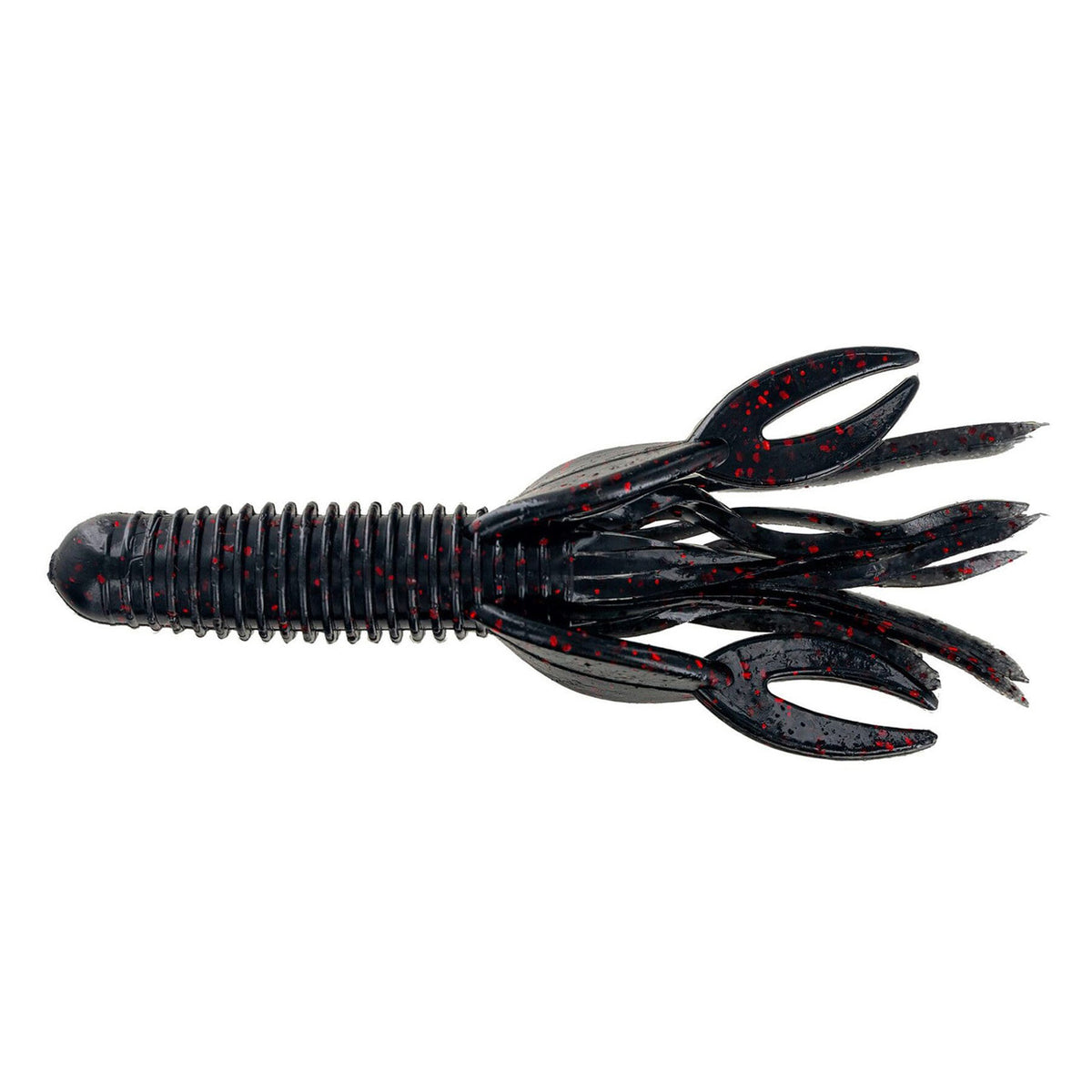 Big Bite Baits Craw Tube Soft Bait Image in Black Neon