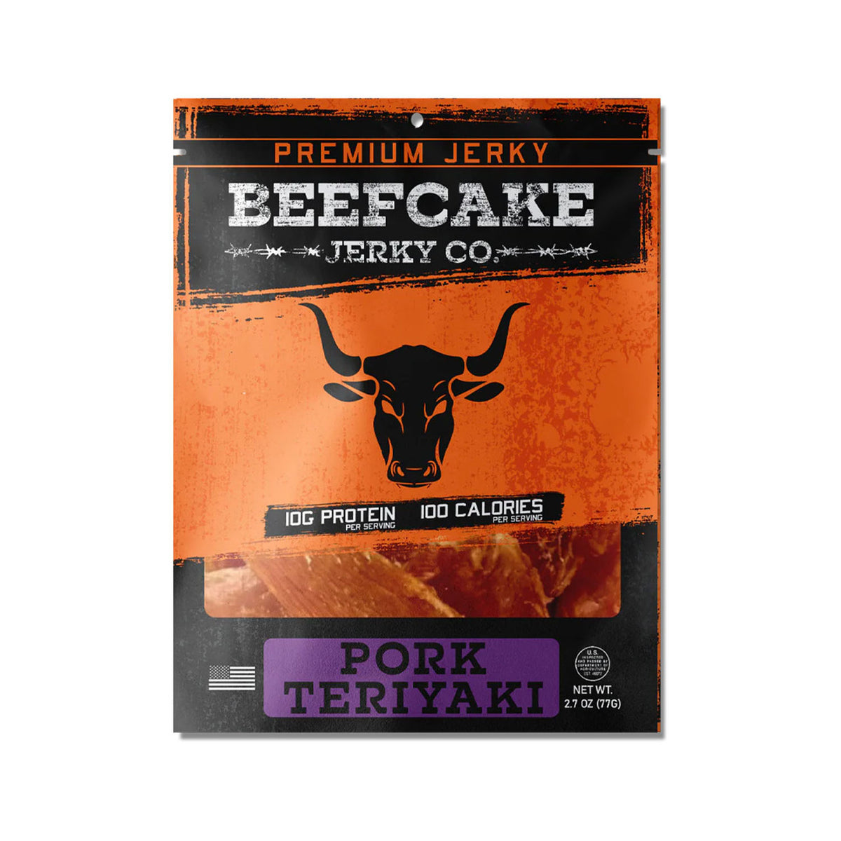 Image of the Beefcake Jerky Co. Pork Teriyaki Jerky - 2.7 oz.