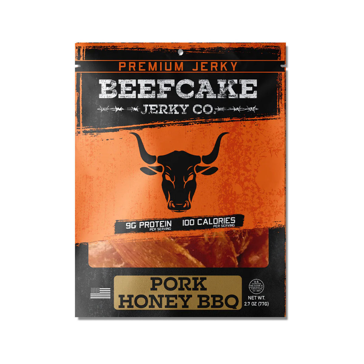 Image of the Beefcake Jerky Co. Pork Honey BBQ Jerky - 2.7 oz.