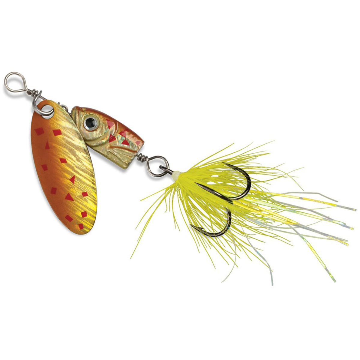 Image of the Blue Fox Flash Spinner 1 in Black Chartreuse