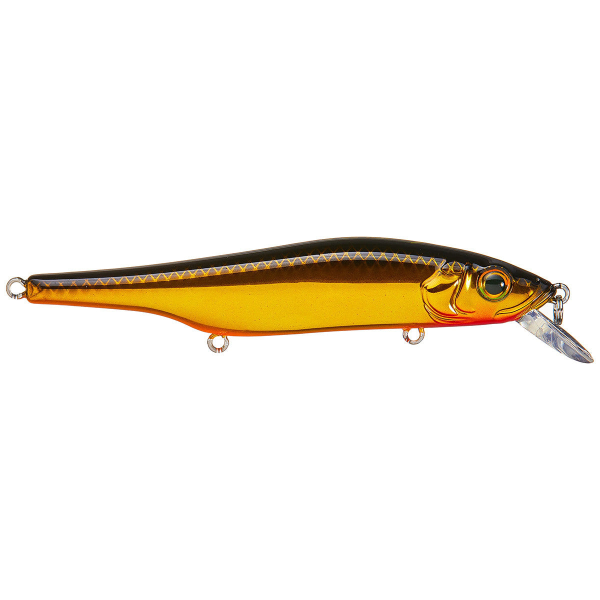 Bill Lewis Scope-Stik Floating Jerkbait Image in Gold Black/Orange Belly