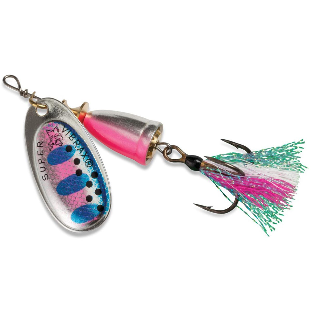 Blue Fox Vibrax Foxtail, 3/8 oz Rainbow Trout