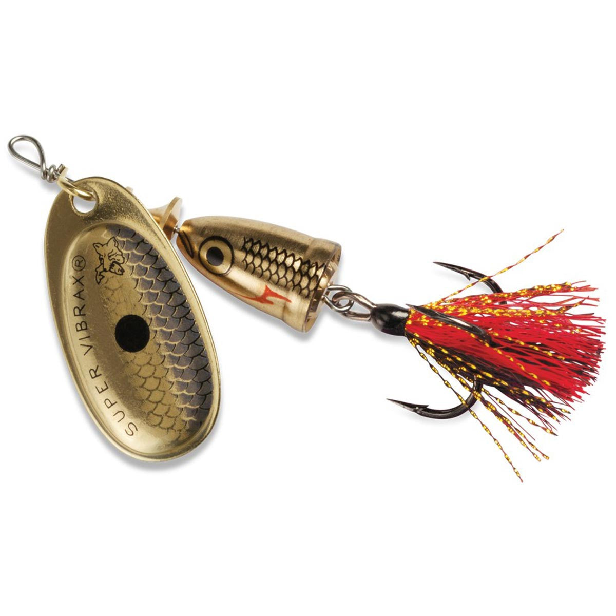 Image of the Vibrax Foxtail 1/8 oz. Gold Shiner.