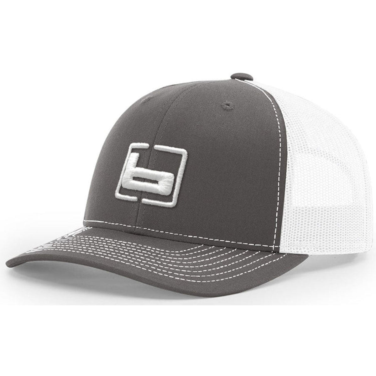 Banded Trucker Snapback Cap image in Charcoal-White