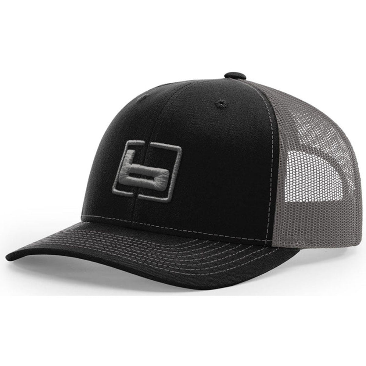 Banded Trucker Snapback Cap image in Black-Charcoal
