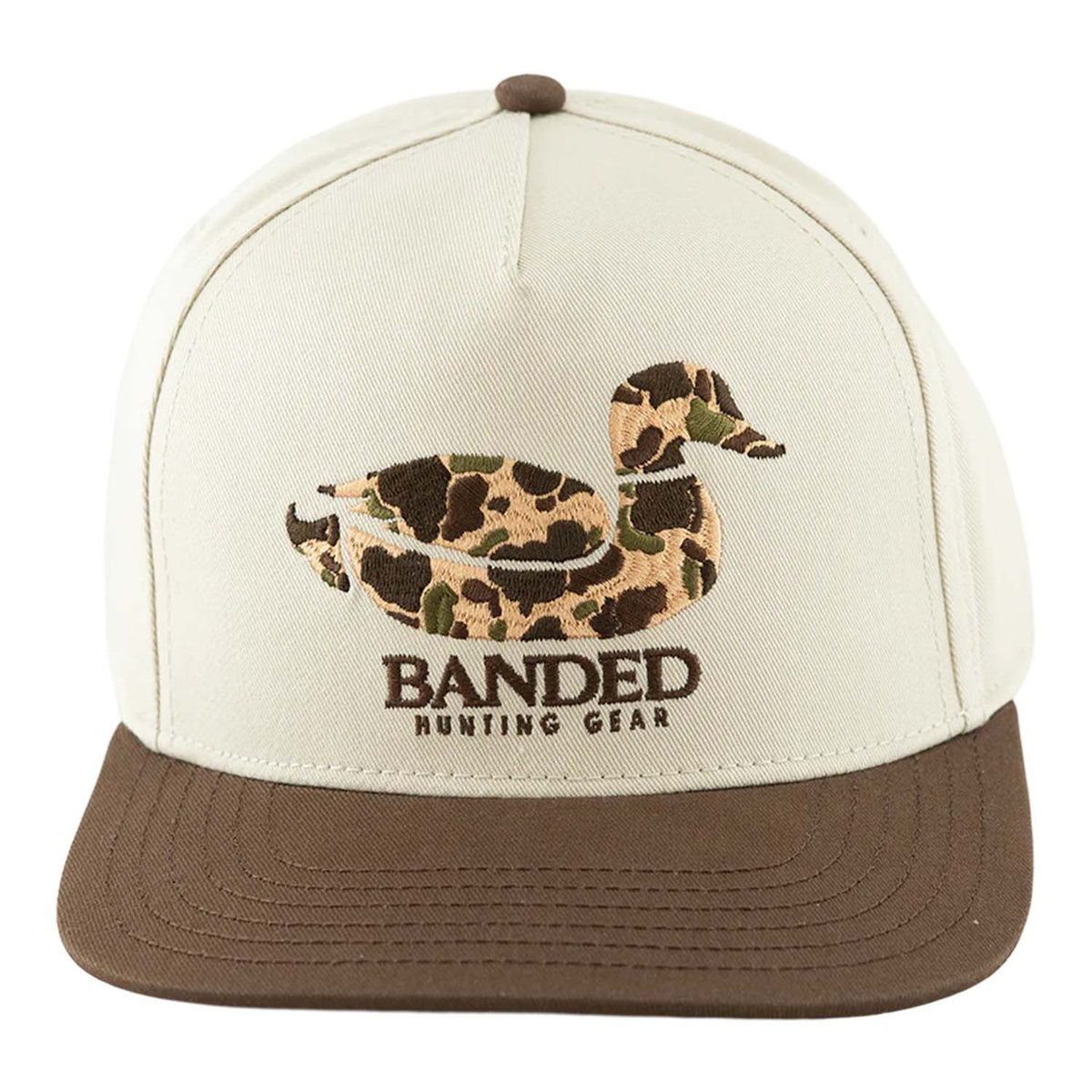 Banded Mallard Cap image in Off White-Brown