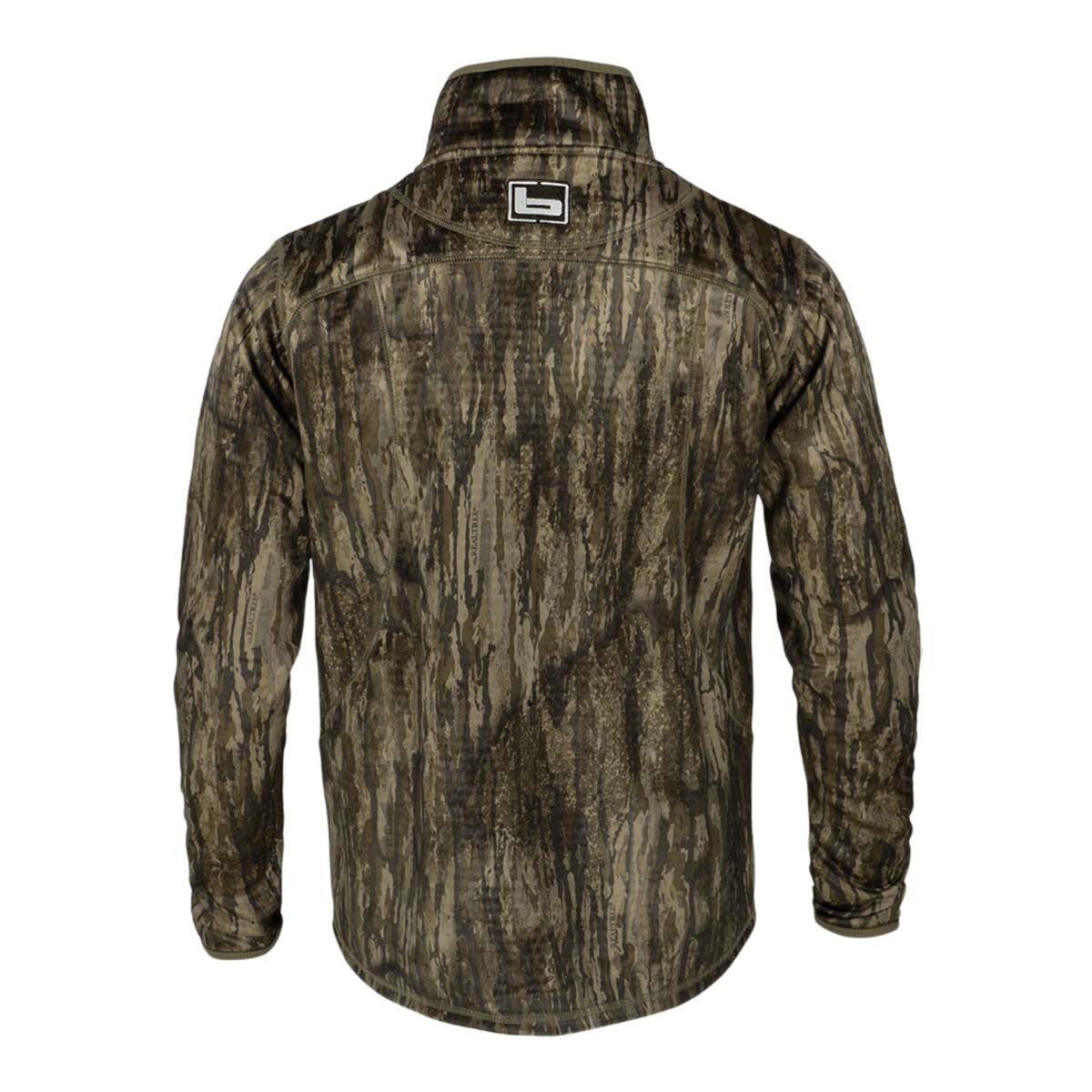 Banded Mid-Layer Full Zip Fleece Pullover Back Image in Realtree Legacy