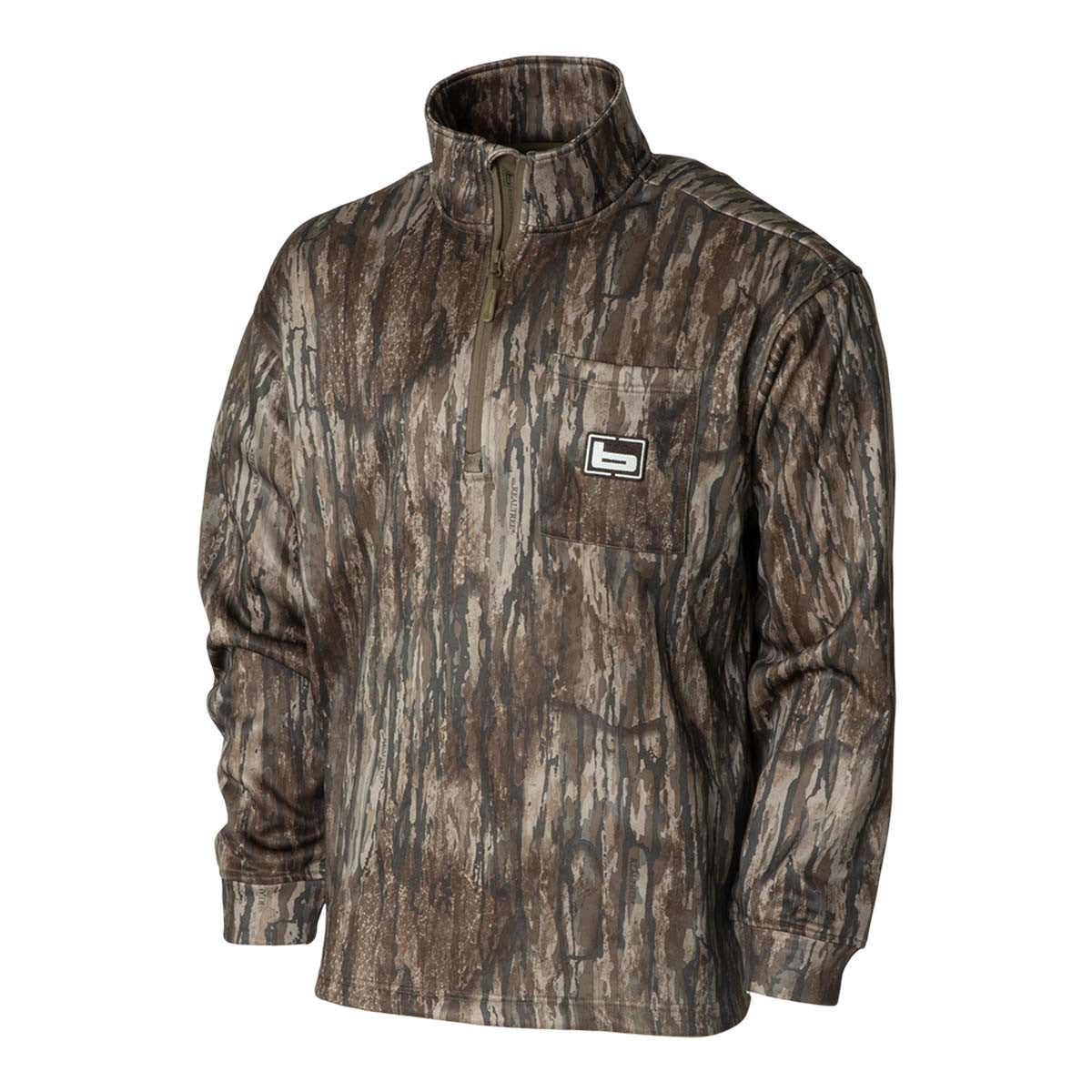 Banded TEC Fleece 1/4 Zip Pullover Angled Image in Realtree Legacy