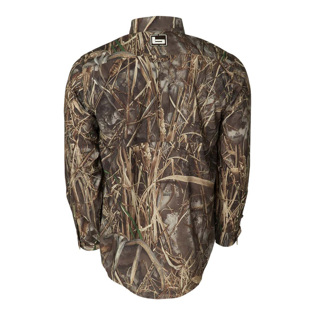 Banded Badlander Hunting Shirt Back Image in Realtree Max 7