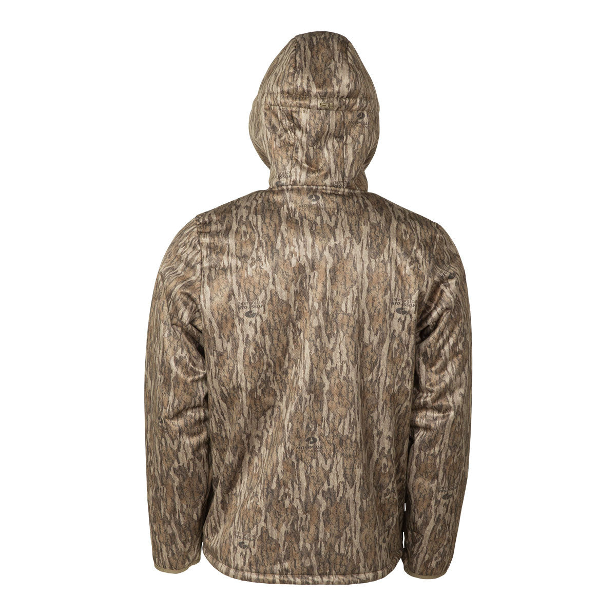Banded Fanatech Softshell 1/2-Zip Hoodie Back Image in Mossy Oak Bottomland