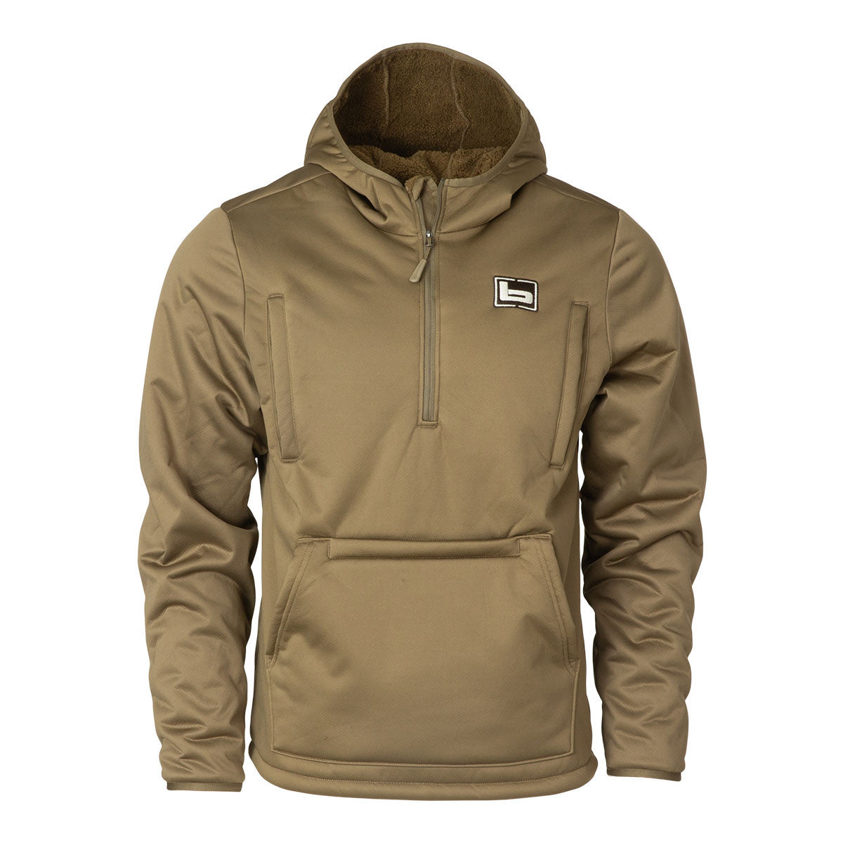 Banded Fanatech Softshell 1/2-Zip Hoodie Image in Spanish Moss