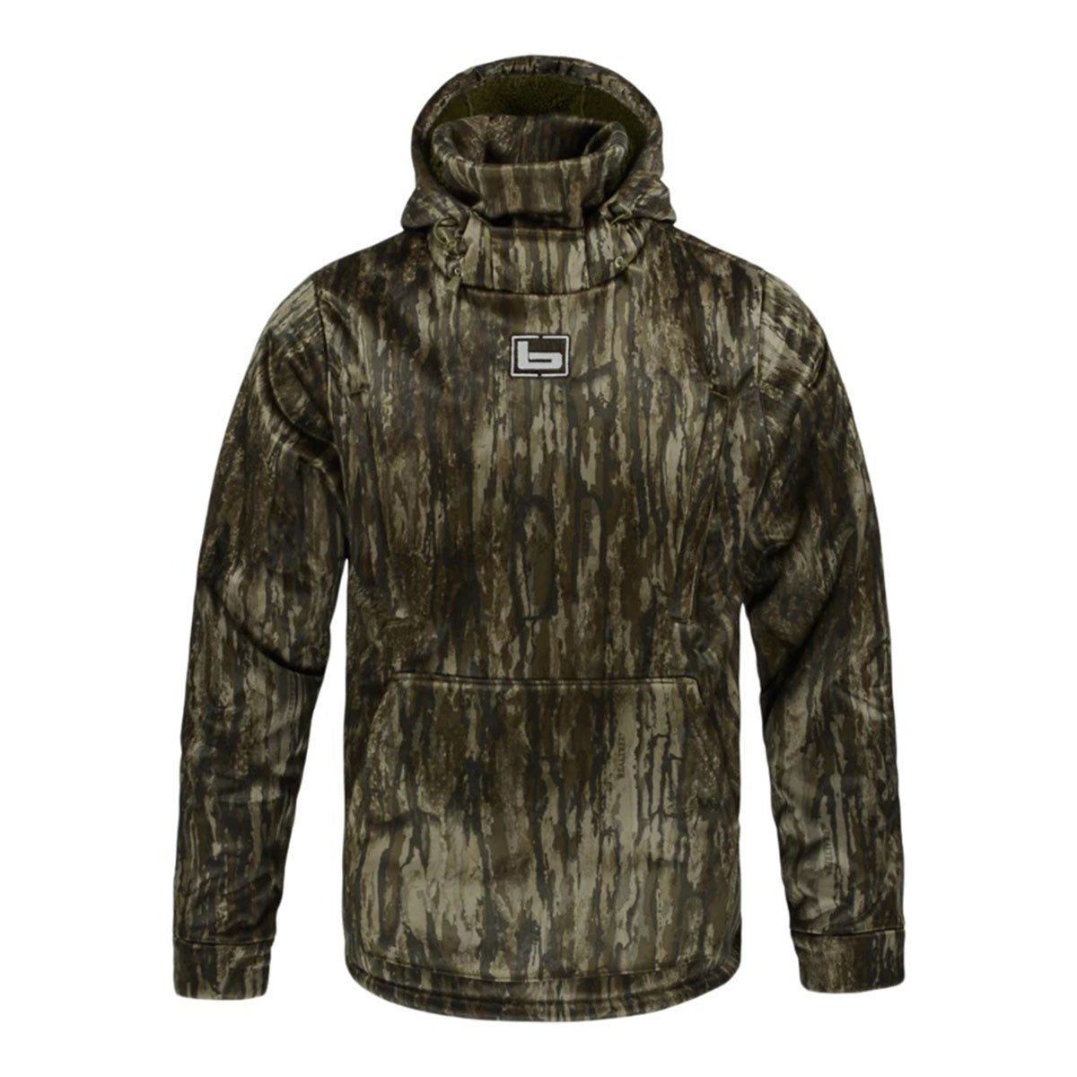 Banded Fanatech Softshell Masked Hoodie Front Image in Realtree Legacy