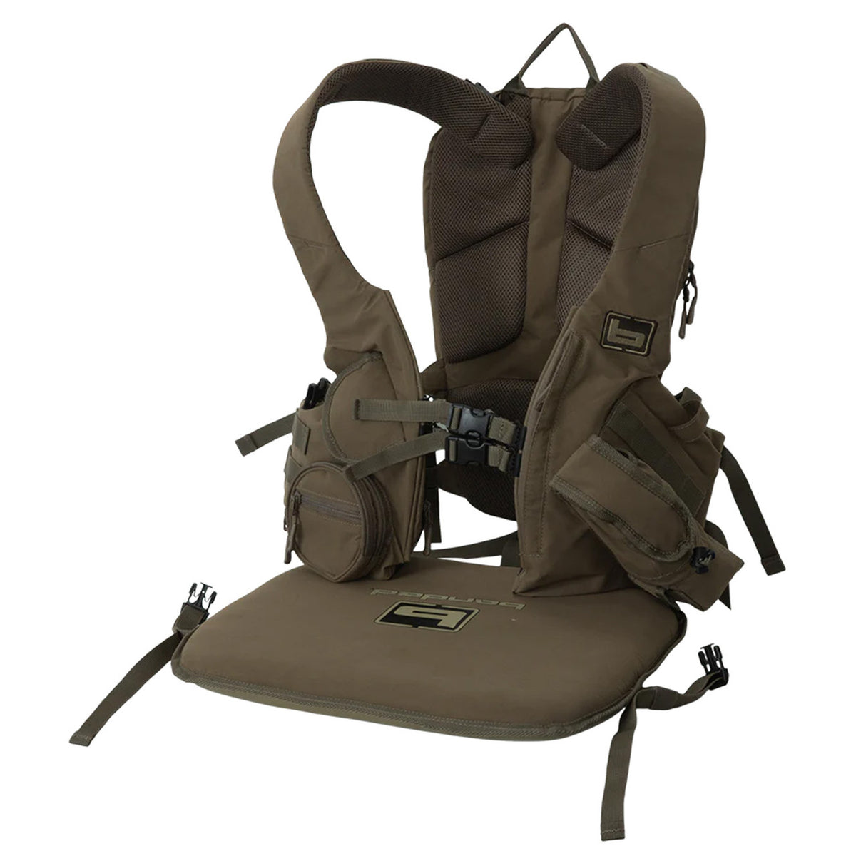 Tilted open back image of the Banded Air Elite Turkey Vest.
