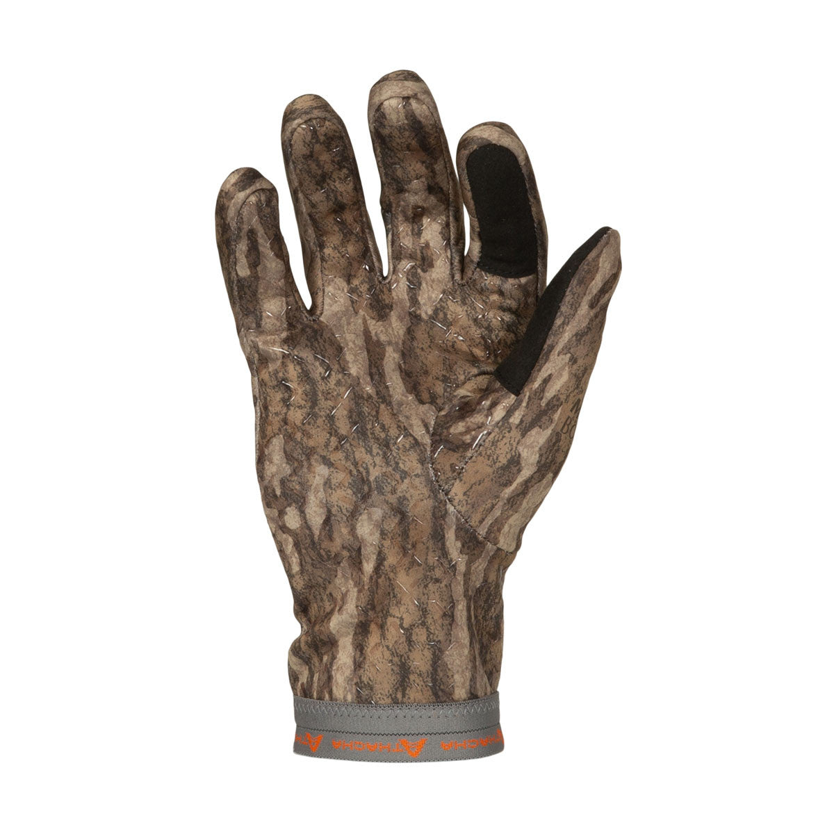 Thacha L-2 Midweight Fleece Glove Palm Image in Mossy Oak Bottomland