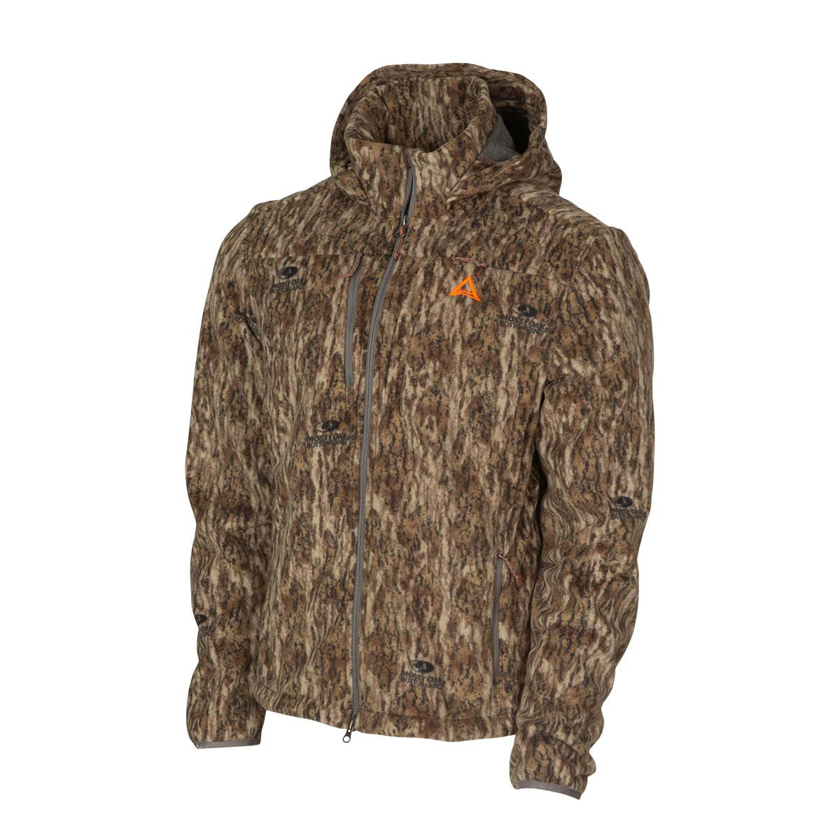 Thacha L-3 MH Fleece Jacket Side Image in Mossy Oak Bottomland