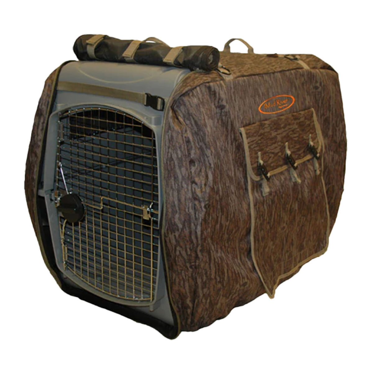 Mud River Bedford Uninsulated Dog Kennel Cover Image in Mossy Oak Bottomland