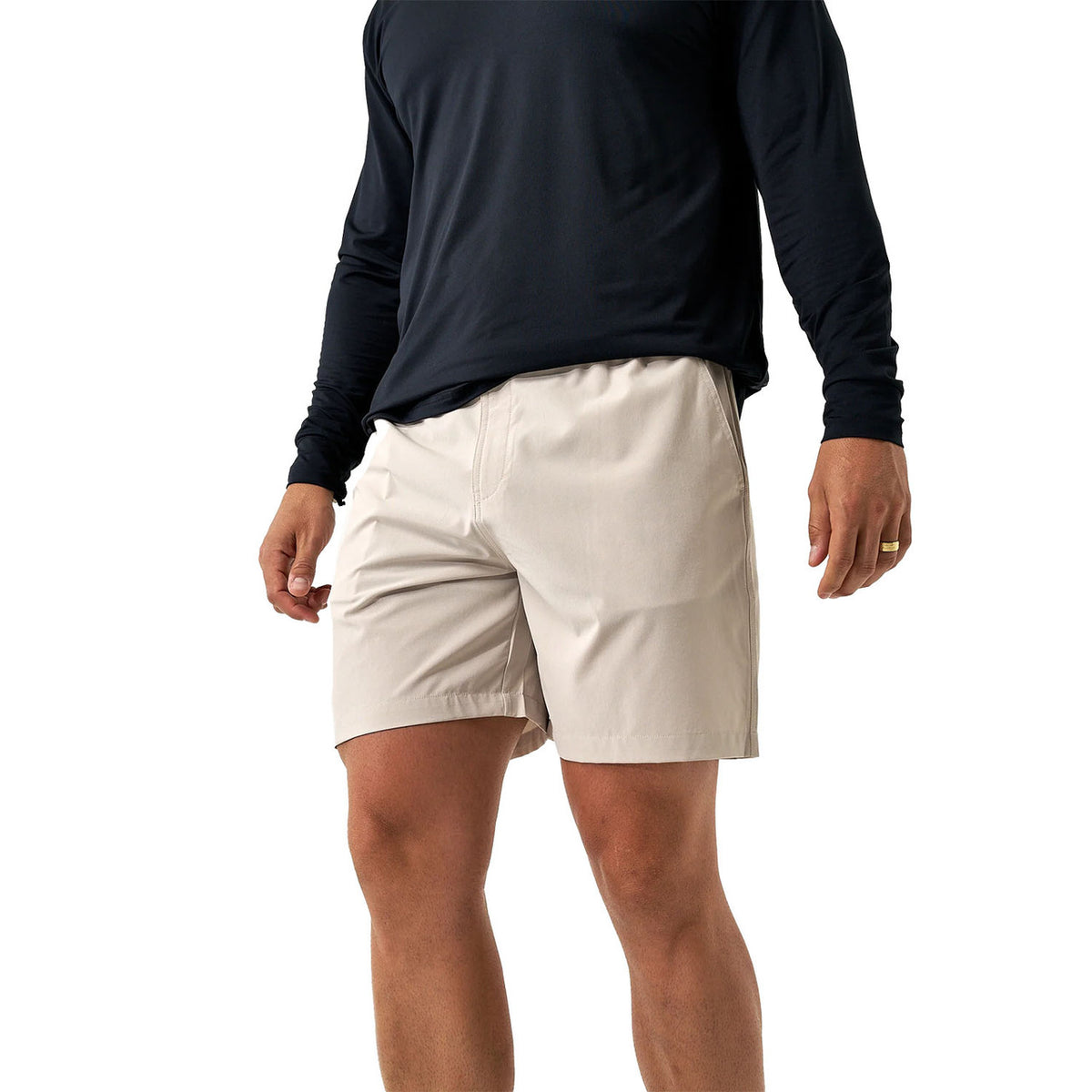 Burlebo Everyday Shorts Image in Light Khaki-Into The Wild
