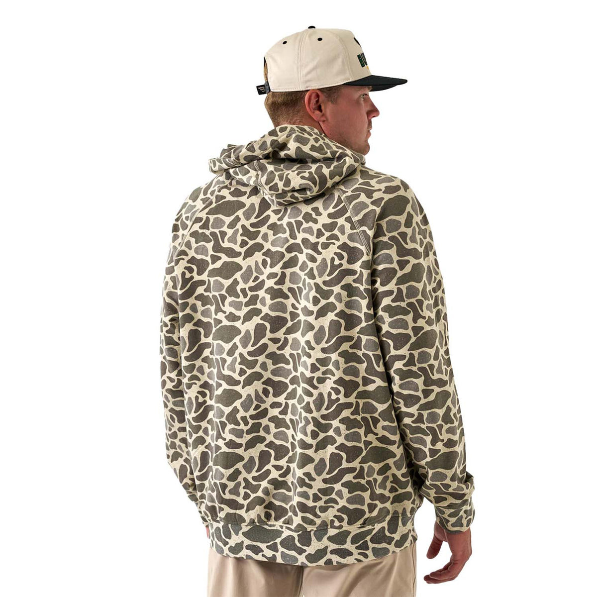 Burlebo Fleece Hoodie Classic Deer Camo back image