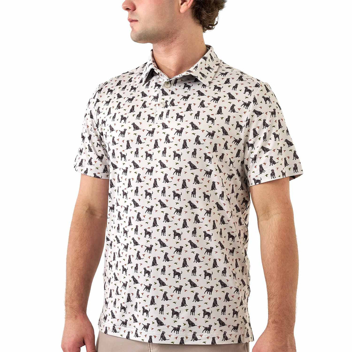 Image of the Burlebo Performance Polo in Ducks And Dogs