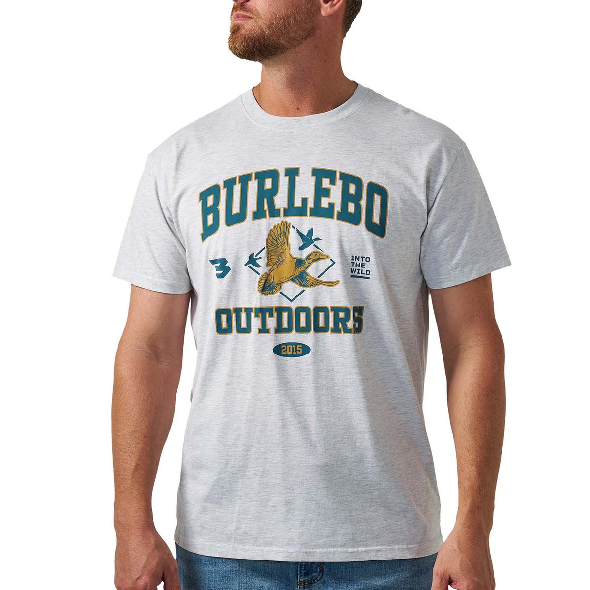 Image of the Burlebo Fly Wild Short-Sleeve Tee in Ash Grey