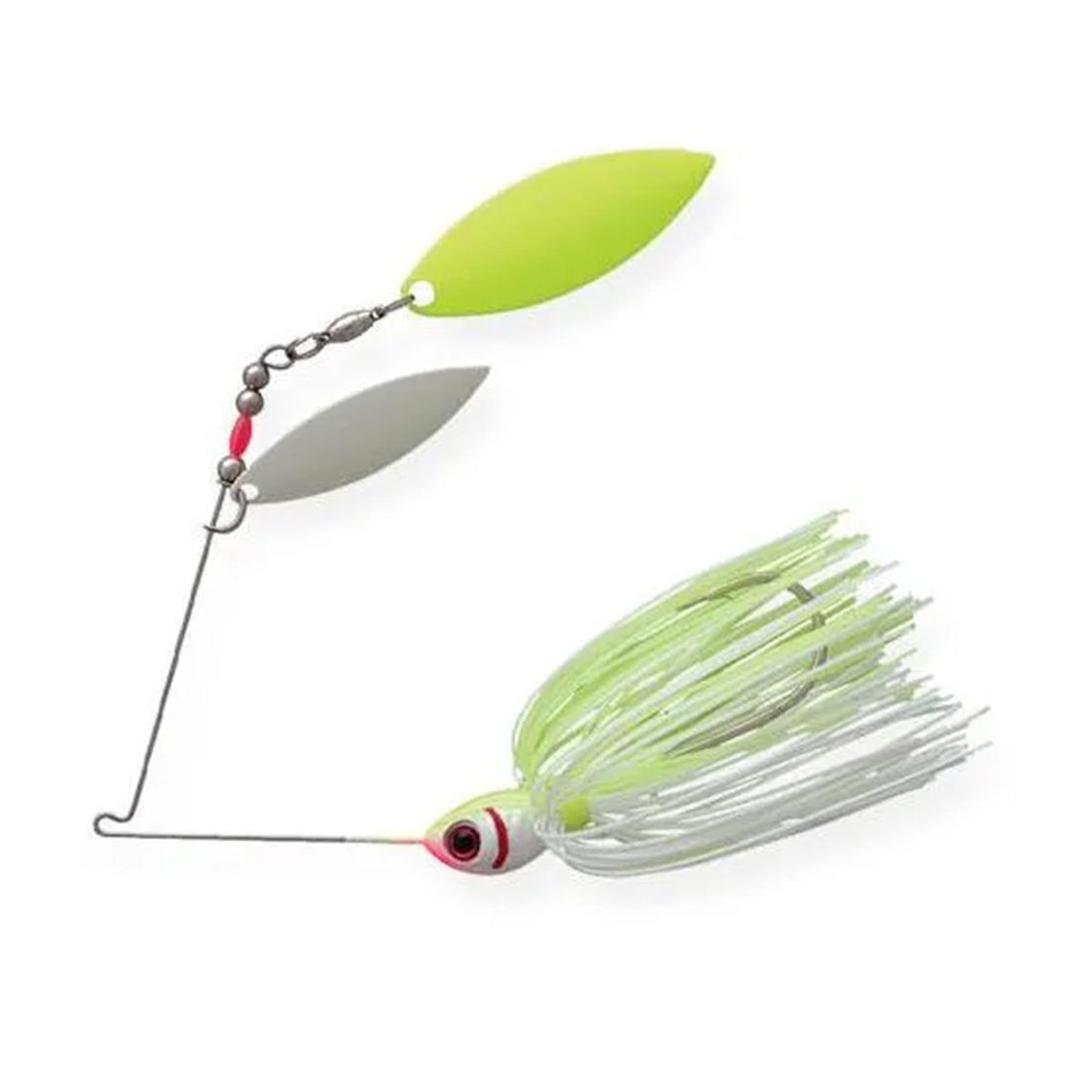 Booyah Glow Blade Spinnerbait Image in Chart Pearl White/Chart White