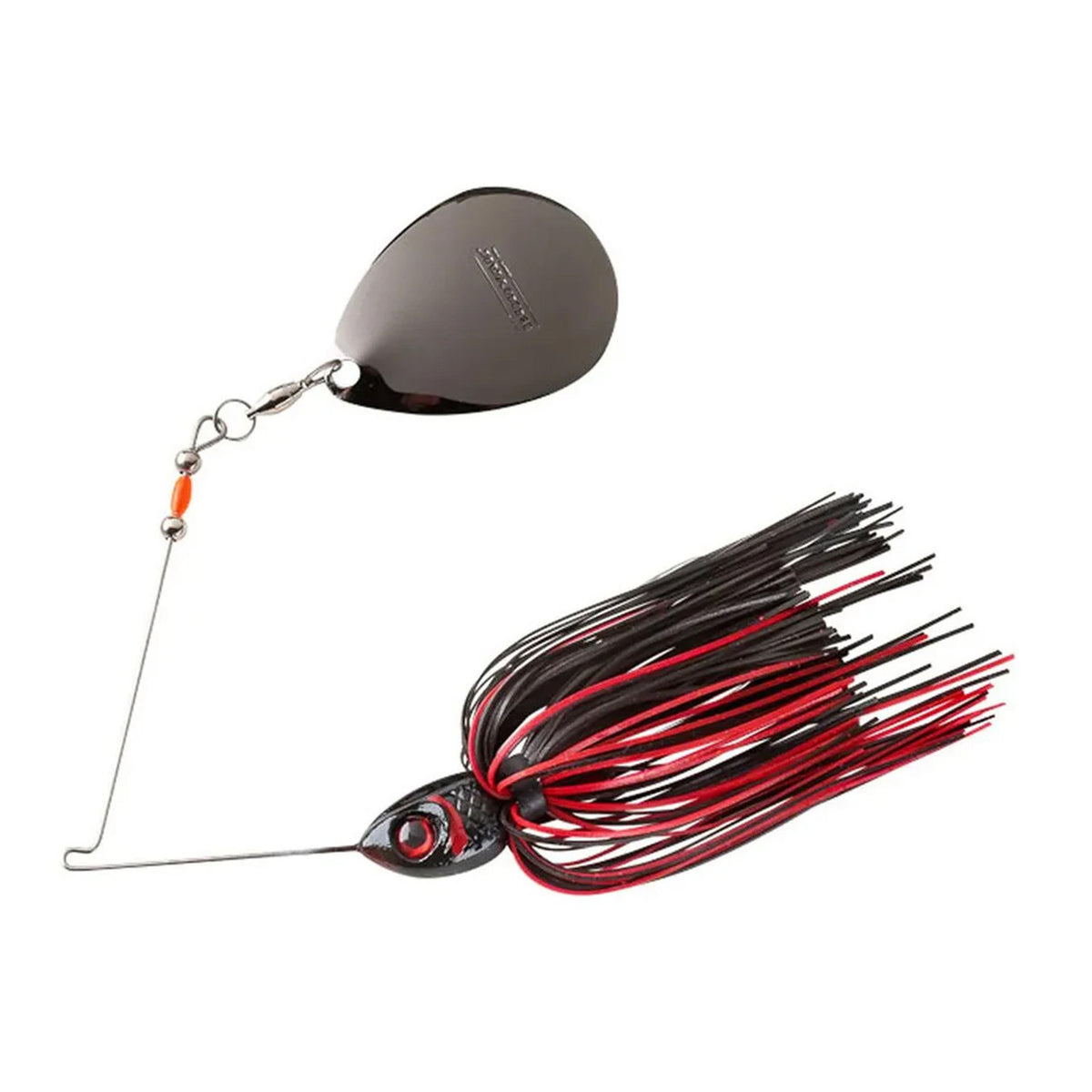 Booyah Moon Talker Spinnerbait, 3/8 oz. Image in Black/Black Red
