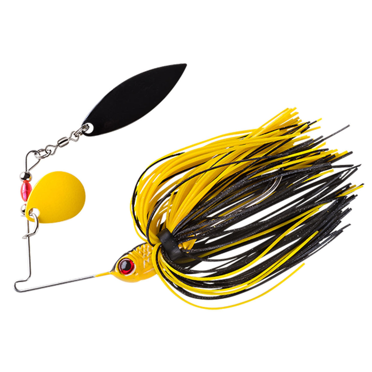 BOOYAH Pond Magic Spinnerbait Tandem, 1 Pack - Grasshopper