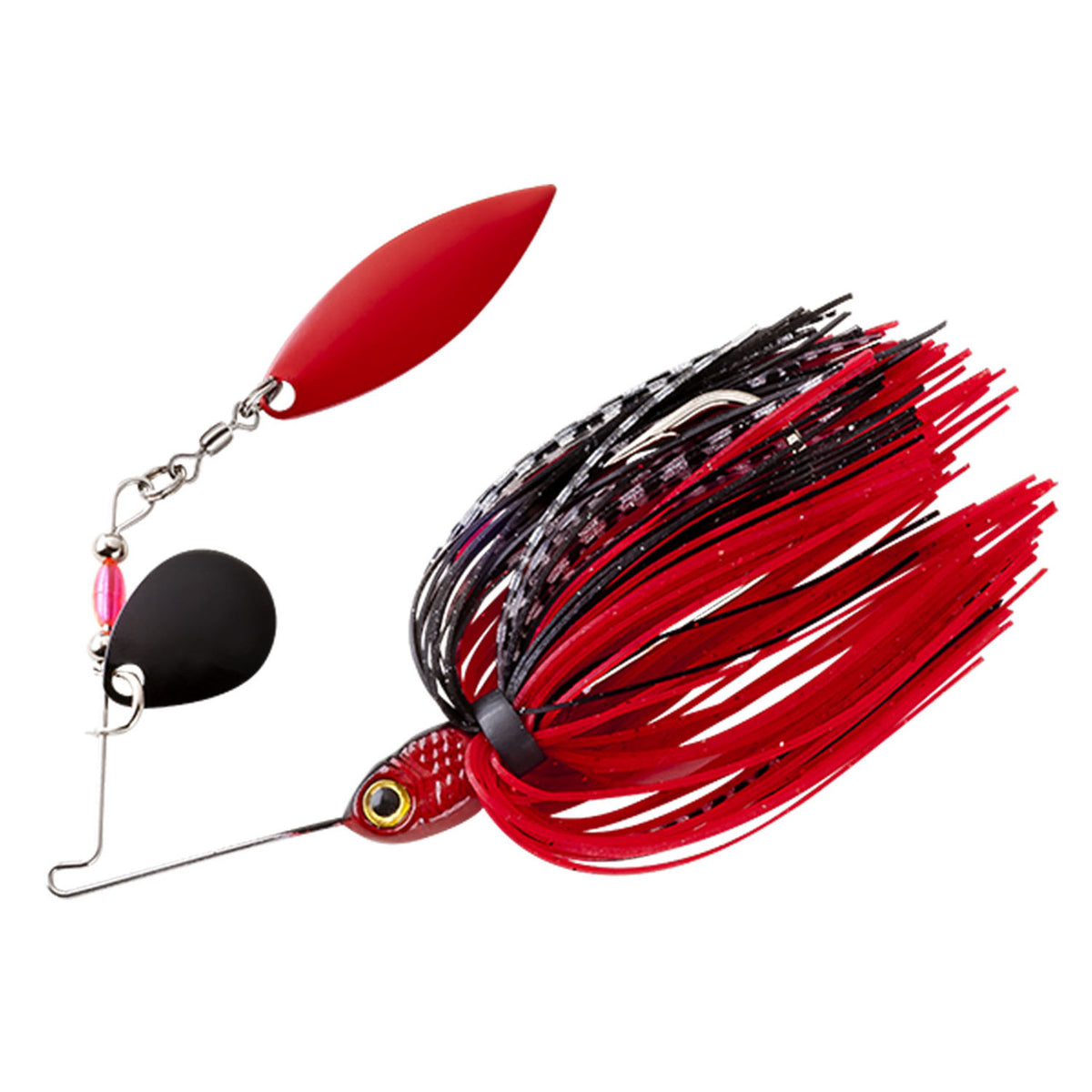 BOOYAH Pond Magic Spinnerbait Tandem, 1 Pack - Red Ant