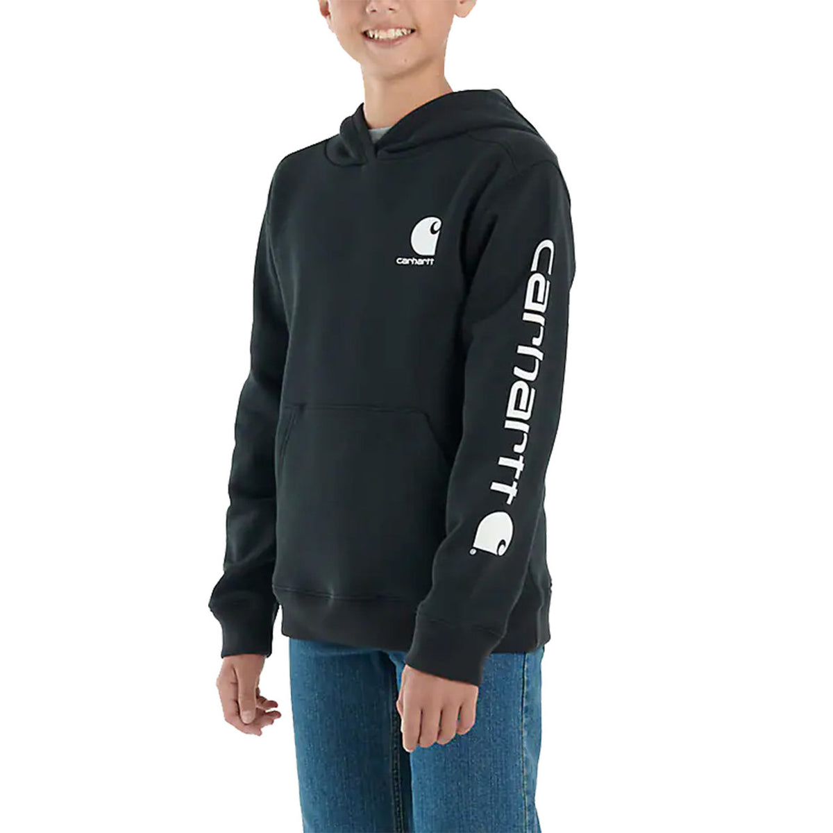 Carhartt Child Long Sleeve Graphic Sweatshirt image in Caviar Black