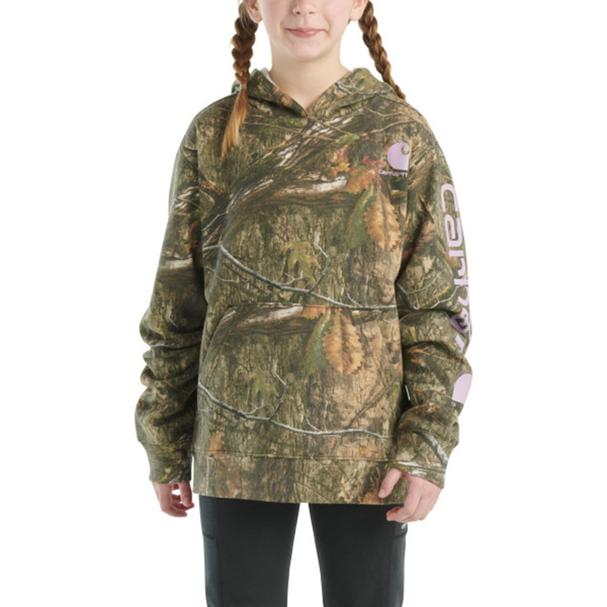 Carhartt Kids' Long Sleeve Camo Graphic Sweatshirt image in Mossy Oak/Brown