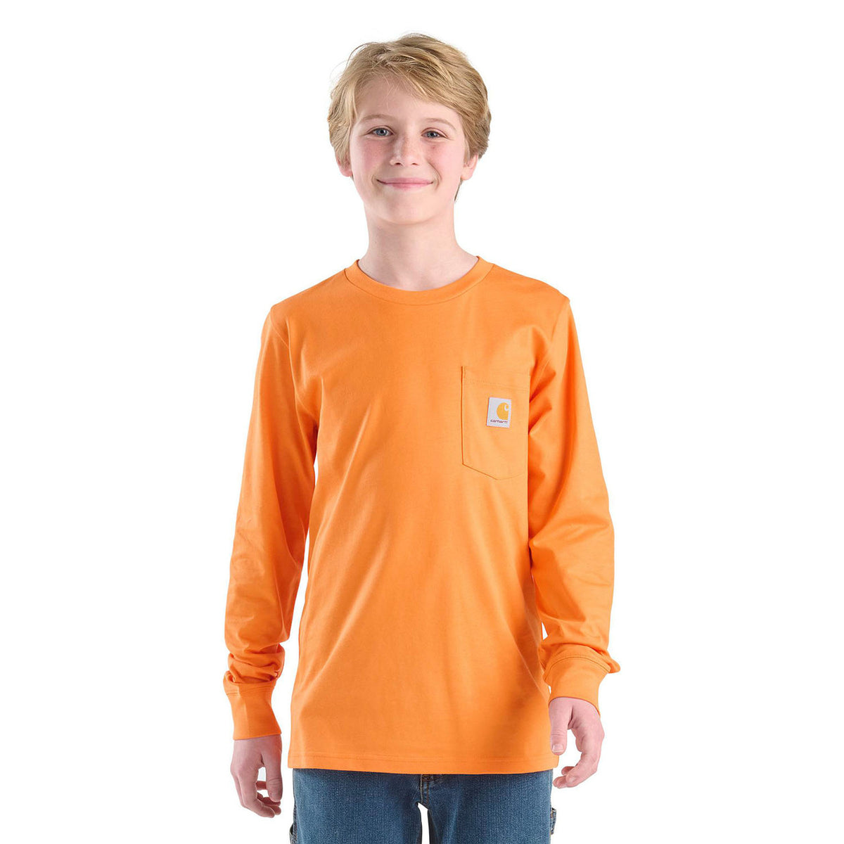 Carhartt Youth Long Sleeve Waterfowl Pocket T-Shirt Front Image