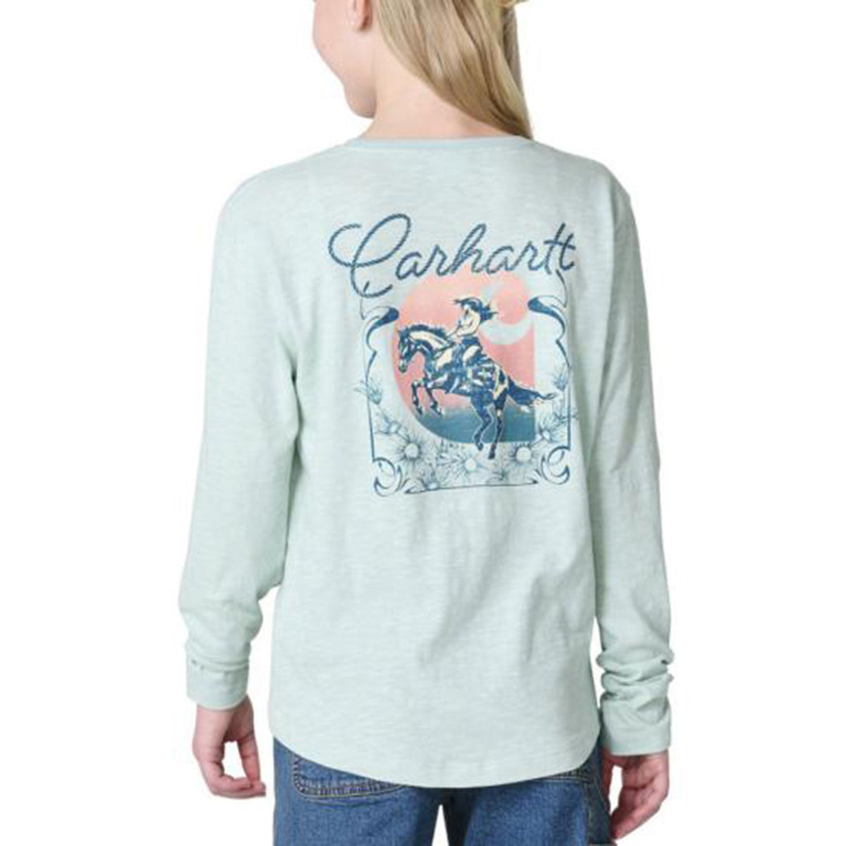 Image of the Carhartt Kids Youth Girls' Long Sleeve Rodeo T-Shirt.
