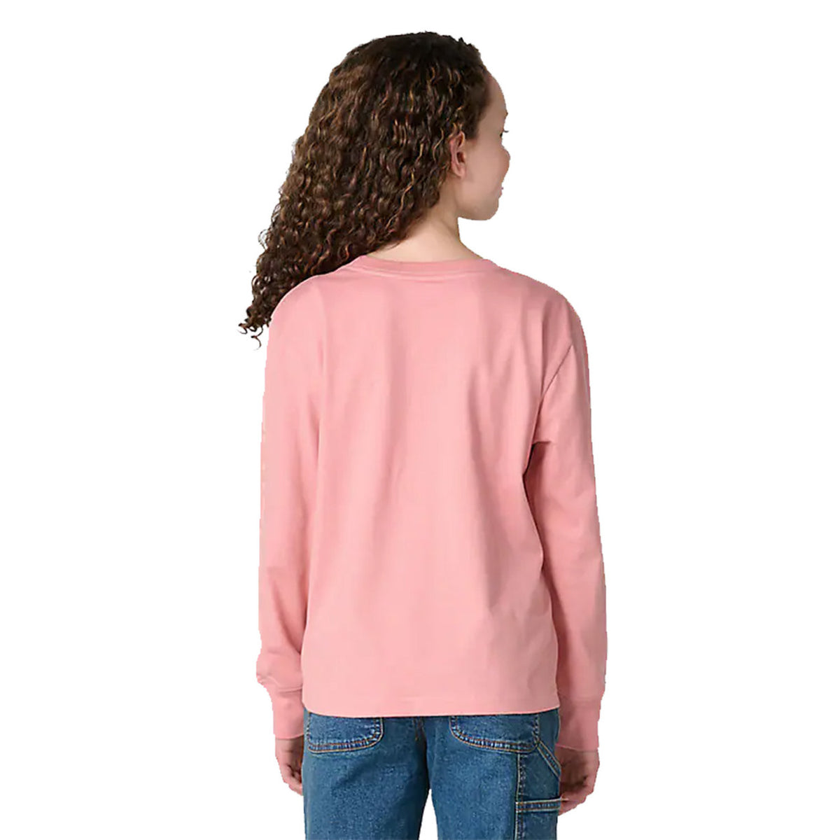 Back image of the Carhartt Toddler Girls Tonal Patch Pocket Long Sleeve T-Shirt.