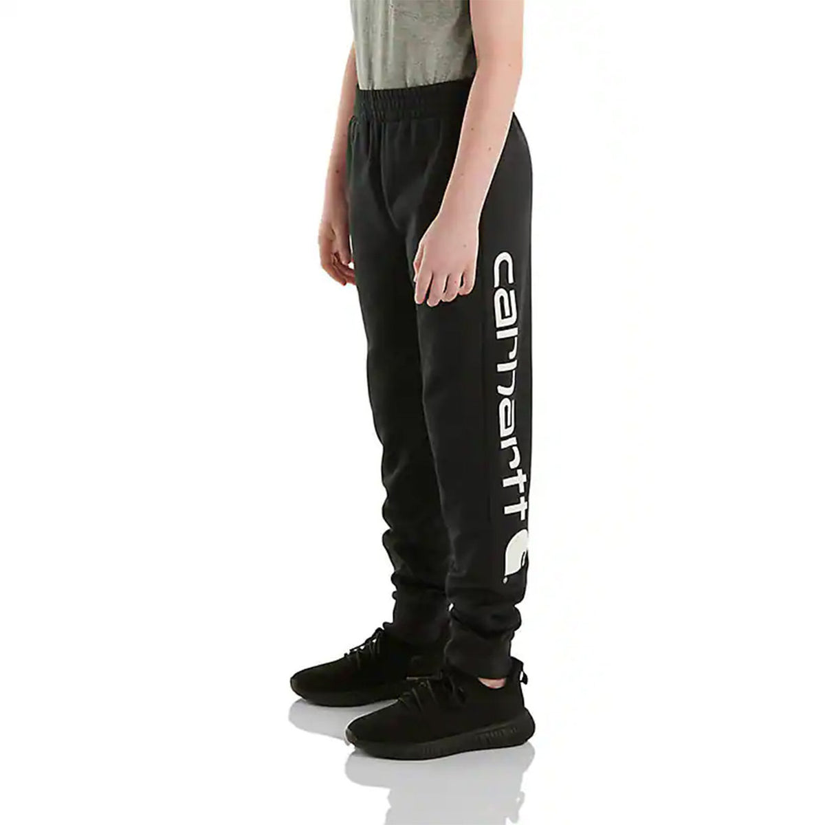 Carhartt Youth Fleece Logo Sweatpant image in Caviar Black